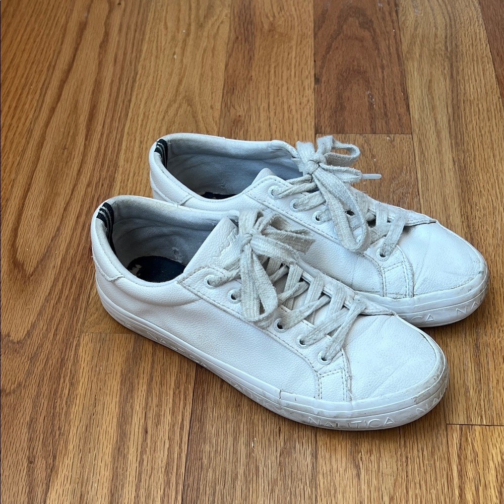 Nautica White Lace-Up Sneakers